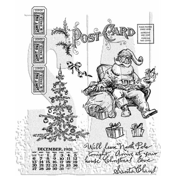 Tim Holtz - Stempel - Santa Visit