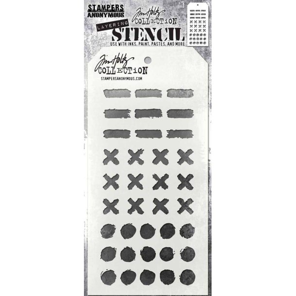 Tim Holtz - Layered Stencil - Markings / Tegn