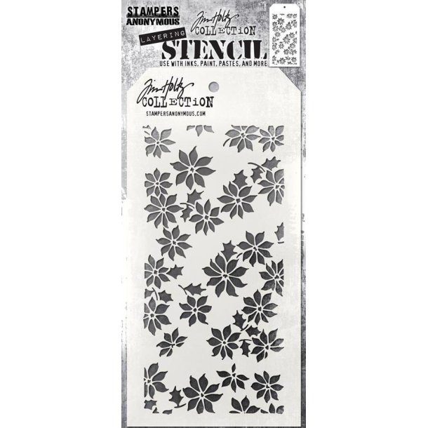 Tim Holtz - Layered Stencil - Tiny Poinsettia / Lille Julestjerne