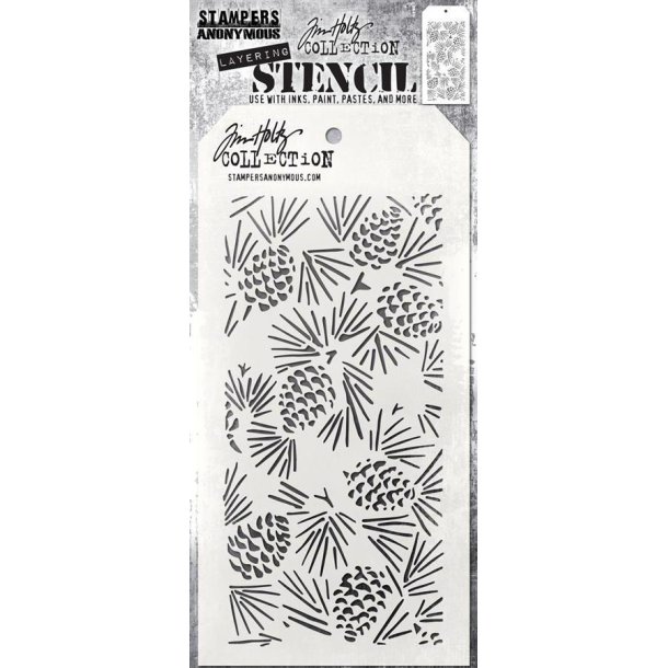 Tim Holtz - Layered Stencil - Pinecones / Fyrrekogler