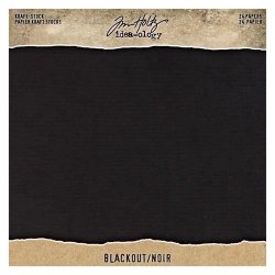 Tim Holtz - Blok 8'' - Idea-Ology - Kraft Stock Cardstock - Blackout / Sort