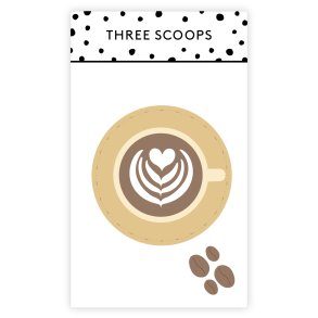 Three Scoops - Die - Kaffekop med latteart
