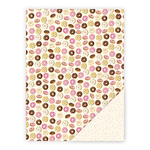 Three Scoops - Designpapir - A4 - Donuts 
