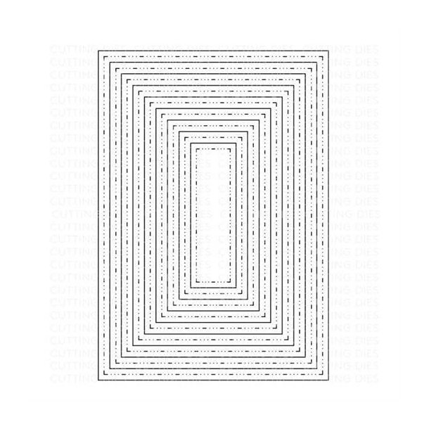 Three Scoops - Die - Streg & tre prikker - Rektangel  -TSCD0005