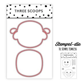 Three Scoops - Die til stempel - Smileys - LOL