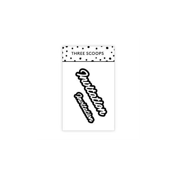 Three Scoops - Die - Invitation