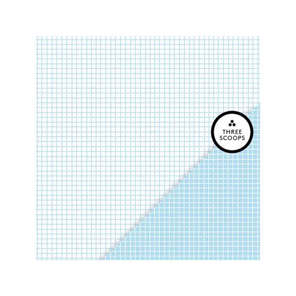Three Scoops - Designpapir - Smagen af blue boblegum - Gitter