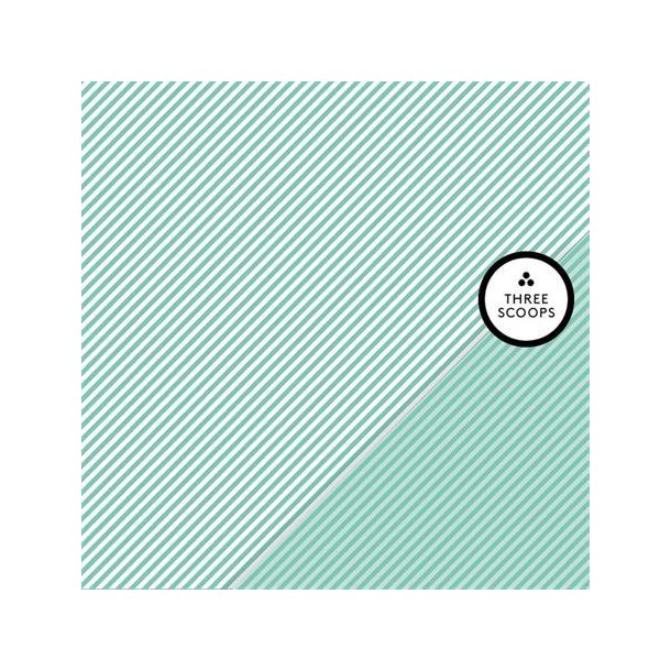 Three Scoops - Designpapir - Smagen af mint - Diagonale striber