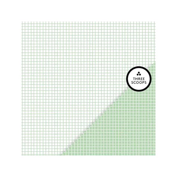 Three Scoops - Designpapir - Smagen af pistacie - Gitter