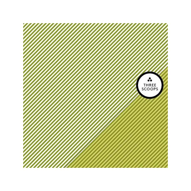Three Scoops - Designpapir - Smagen af oliven - Diagonale striber