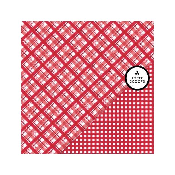 Three Scoops - Designpapir - Smagen af hindbr - Tern