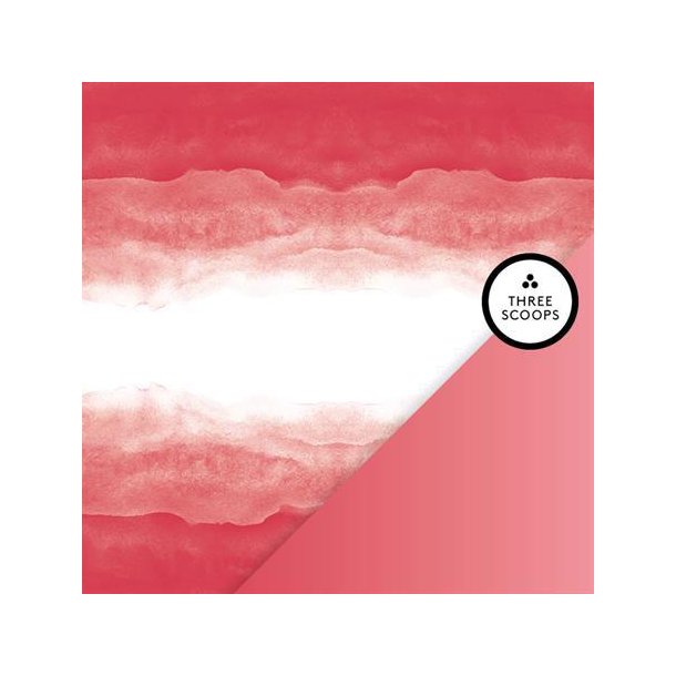 Three Scoops - Designpapir - Smagen af hindbr - Watercolor / gradient