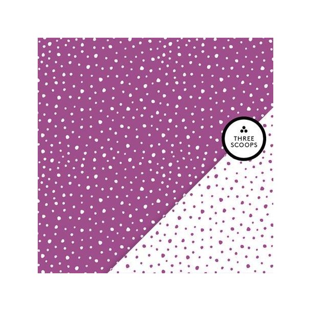Three Scoops - Designpapir - Smagen af aubergine - Dot