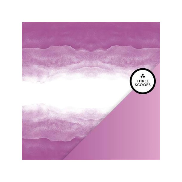 Three Scoops - Designpapir - Smagen af aubergine - Watercolor / gradient