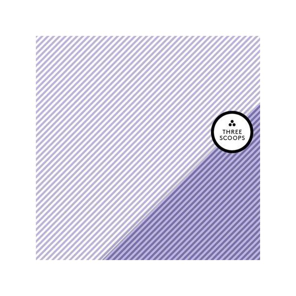 Three Scoops - Designpapir - Smagen af lavendel - Diagonale striber