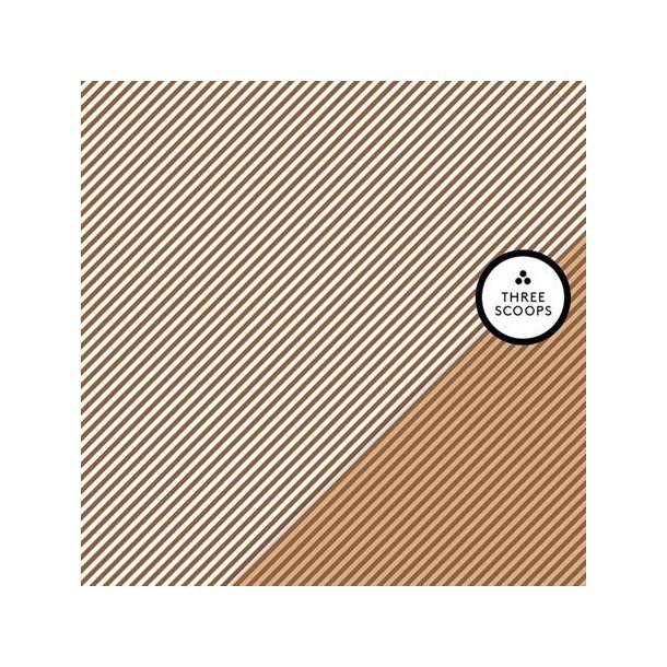 Three Scoops - Designpapir - Smagen af chokolade - Diagonale striber