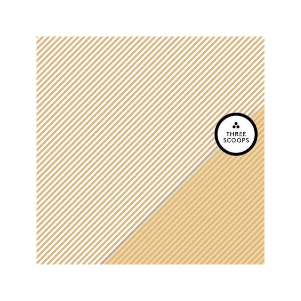 Three Scoops - Designpapir - Smagen af cafelatte - Diagonale striber
