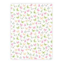 Three Scoops - Designpapir - A4 - Sm sommerfugle pink/grn