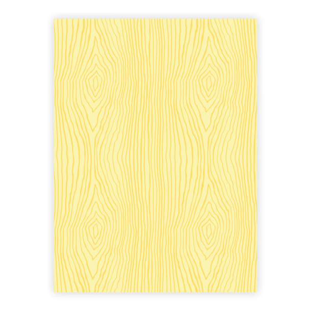 Three Scoops - Designpapir - A4 - Trstruktur gul