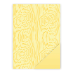 Three Scoops - Designpapir - A4 - Trstruktur gul