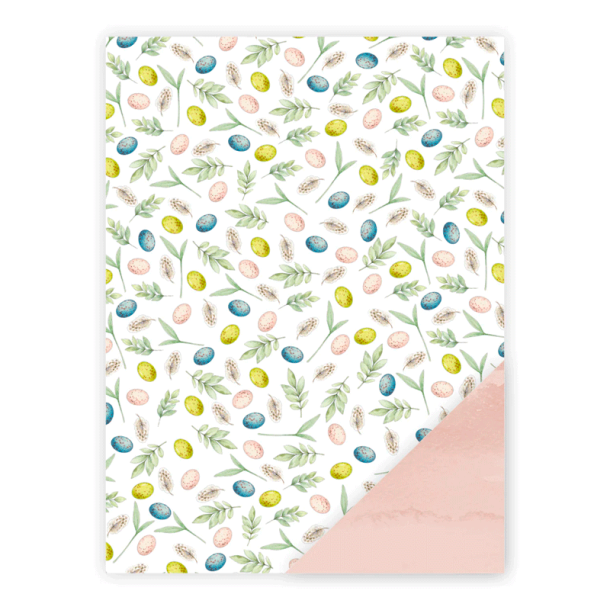 Three Scoops - Designpapir - A4 - Pskeg og fjer rosa