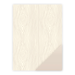 Three Scoops - Designpapir - A4 - Trstruktur beige