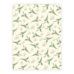 Three Scoops - Designpapir - A4 - Flora beige