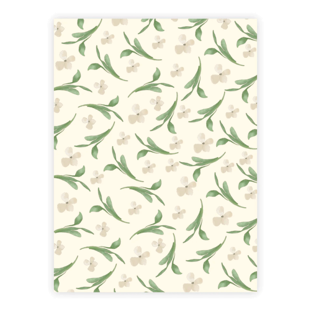 Three Scoops - Designpapir - A4 - Flora beige