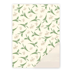 Three Scoops - Designpapir - A4 - Flora beige