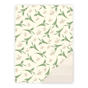 Three Scoops - Designpapir - A4 - Flora beige