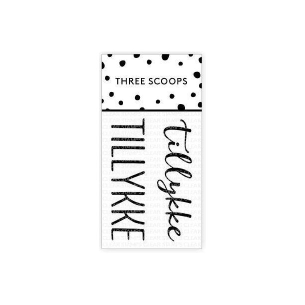 Three Scoops - Stempel - Tillykke nr. 2 - TSSL1117