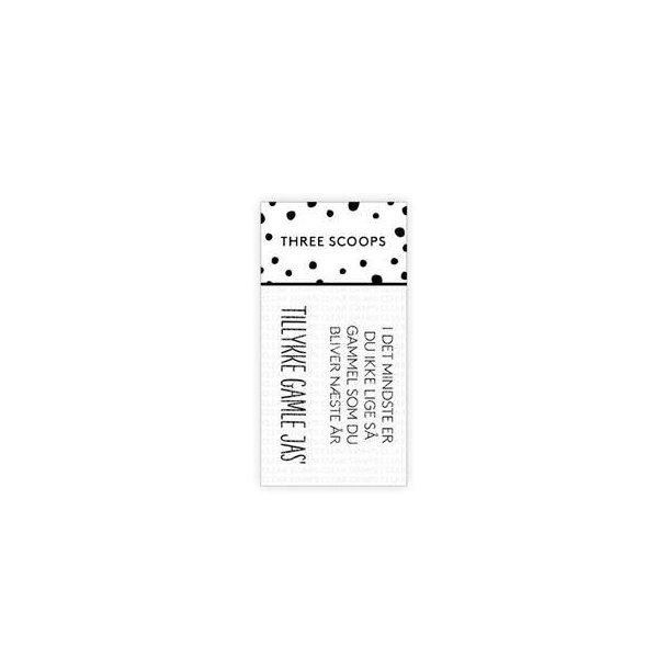 Three Scoops - Stempel - Tillykke gamle jas' - TSSL1137