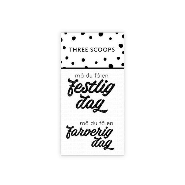 Three Scoops - Stempel - Farverig dag