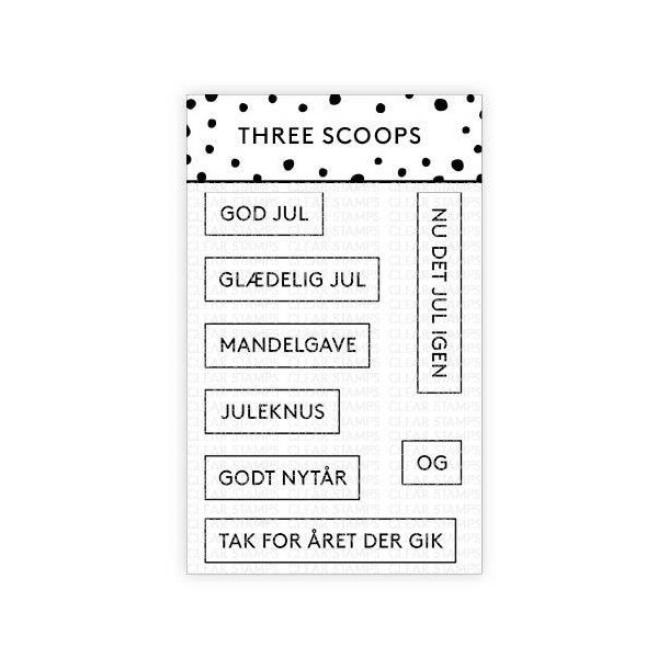 Three Scoops - Stempel - Jule Tekstrammer - TSSM0127