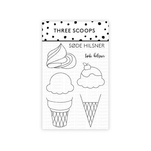 Three Scoops - Stempel - Jubilumsstempel - Isvafler - TSSM0170