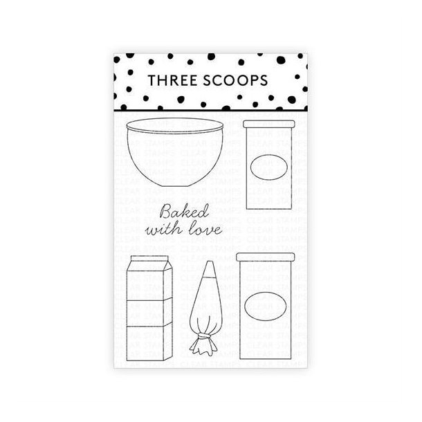 Three Scoops - Stempel - Bageudstyr 2 - Skl  ingredienser - TSSM0189