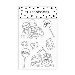 Three Scoops - Stempel - Baby og student cupcake - TSSM0199