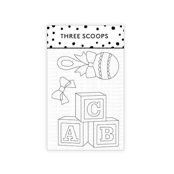 Three Scoops - Stempel - Babyklodser og rangle - TSSM0203