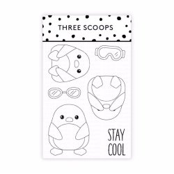 Three Scoops - Stempel - Cool pingviner