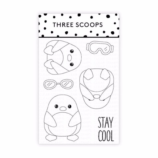 Three Scoops - Stempel - Cool pingviner