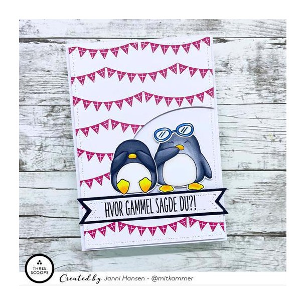 Three Scoops - Stempel - Cool pingviner