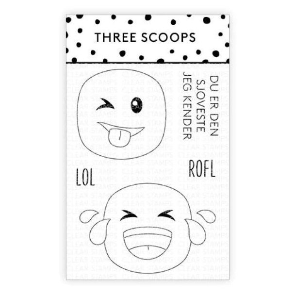 Three Scoops - Stempel - Smileys - LOL