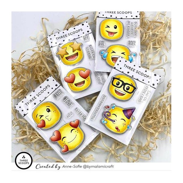 Three Scoops - Stempel - Smileys - LOL