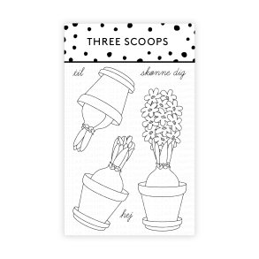 Three Scoops - Stempel - Hyacinter i krukke