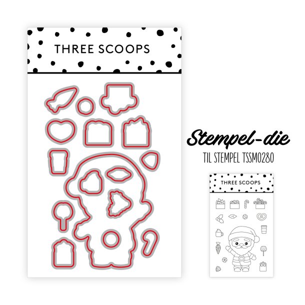Three Scoops - Die til stempel - Julemandens lkkerier