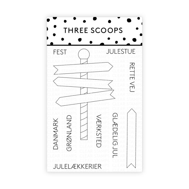 Three Scoops - Stempel - Julevejviser