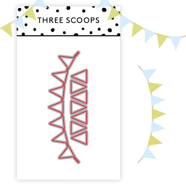 Three Scoops - Die - Banner trekantsflag