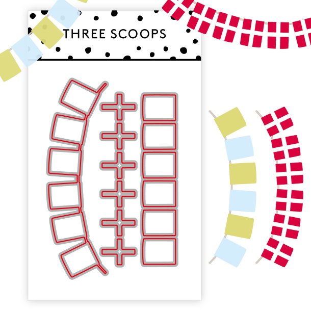 Three Scoops - Die - Banner dies Dannebrog
