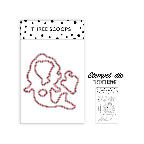 Three Scoops - Die til stempel - Havfrue