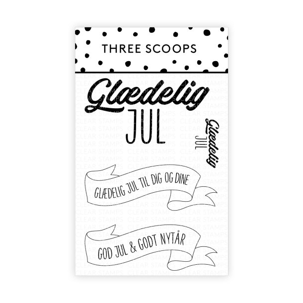 Three Scoops - Stempel - Bannere - Gldelig jul